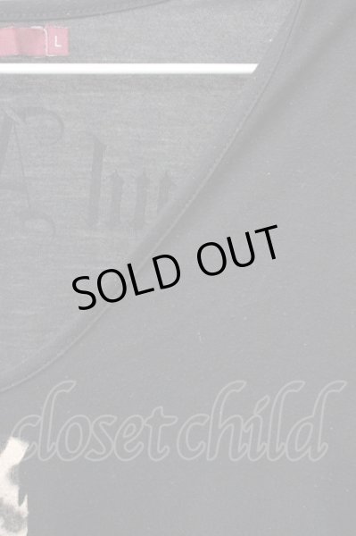 画像3: SEANA / レオパードクロスVネックカットソー L ブラック T-25-01-15-010-SE-to-YM-ZT (3)