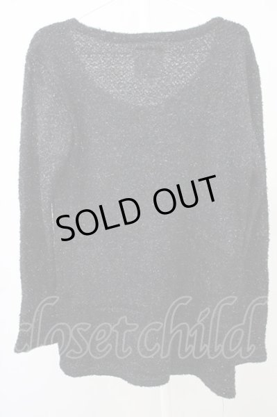 画像2: SEANA / グリッターニットソー L ブラックｘシルバー T-25-01-15-012-SE-to-YM-ZT (2)