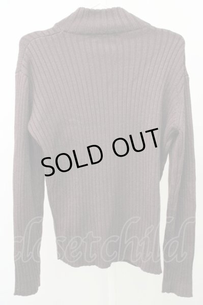 画像2: TORNADO MART / グリッターリブスタンドネックカーディガン  ブラウン T-25-01-15-014-TO-to-YM-ZT (2)