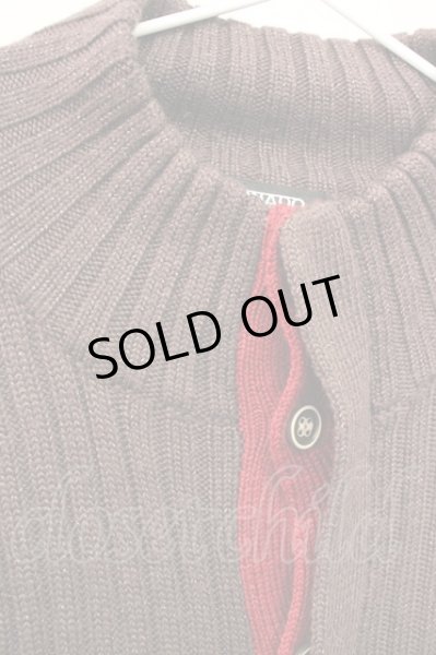 画像3: TORNADO MART / グリッターリブスタンドネックカーディガン  ブラウン T-25-01-15-014-TO-to-YM-ZT (3)