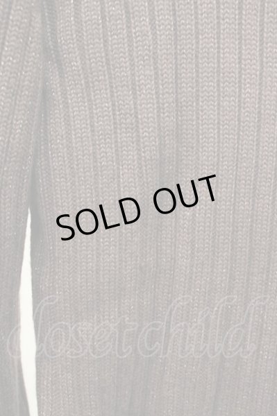 画像5: TORNADO MART / グリッターリブスタンドネックカーディガン  ブラウン T-25-01-15-014-TO-to-YM-ZT (5)