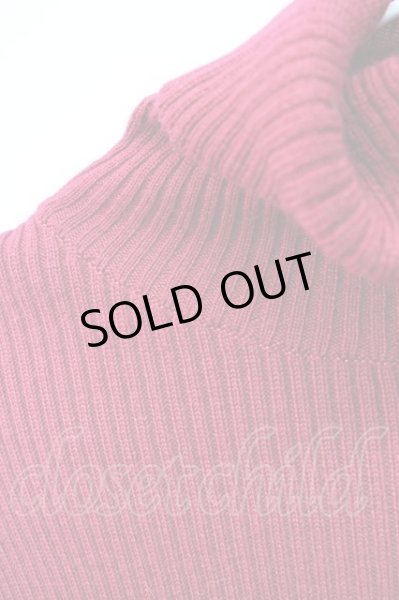 画像3: TORNADO MART / テレコリブタートルネックウールニットソー  ボルドー T-25-01-15-015-TO-to-YM-ZT253 (3)