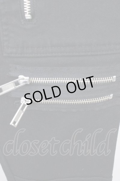 画像4: oonage Devilment(清春)  / ストレッチコットンZIPパンツ 00 ブラック T-25-01-23-021-0-pa-YM-ZT (4)