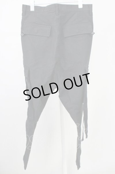 画像2: Moonage Devilment(清春)  / ミリタリーファティーグカーゴパンツ 02 ブラック T-25-01-23-024-MO-pa-YM-ZT188 (2)