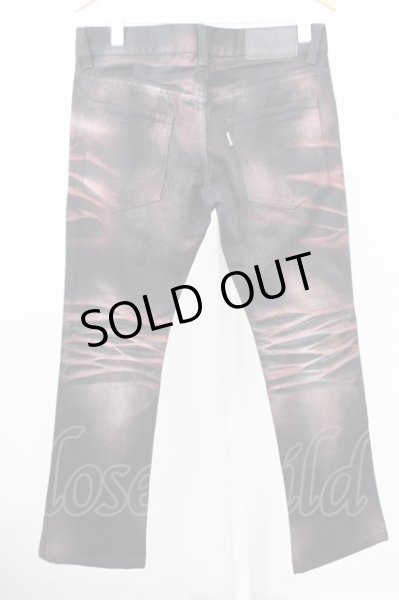 画像2: TORNADO MART / スプレー加工ブーツカットデニムパンツ L ボルドー T-25-01-23-032-TO-pa-YM-ZT (2)