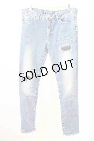 画像1: oonage Devilment(清春)  / RESOUND CLOTHINGコラボ washed repair skinny デニムパンツ 2 インディゴ T-25-01-23-035-0-pa-YM-ZT188 (1)