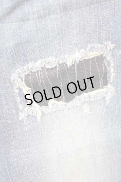 画像5: oonage Devilment(清春)  / RESOUND CLOTHINGコラボ washed repair skinny デニムパンツ 2 インディゴ T-25-01-23-035-0-pa-YM-ZT188 (5)
