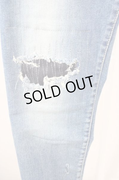 画像6: oonage Devilment(清春)  / RESOUND CLOTHINGコラボ washed repair skinny デニムパンツ 2 インディゴ T-25-01-23-035-0-pa-YM-ZT188 (6)