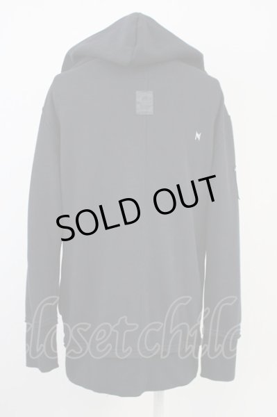 画像2: Moonage Devilment（清春） / xSMACK ENGINEERコラボ　BACK FUR RIDERパーカー M ブラック T-25-01-23-014-MO-to-YM-ZT (2)