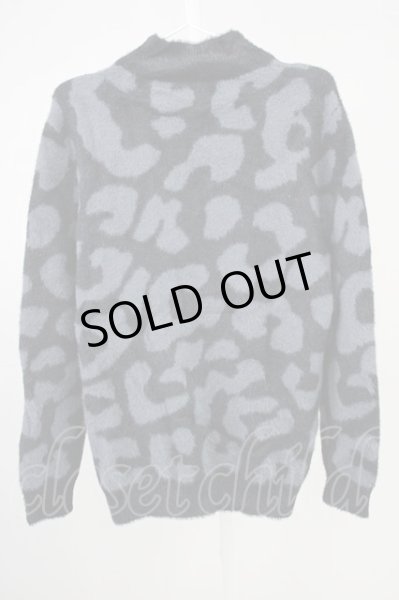 画像2: GOSTAR DE FUGA / ヒョウ柄フェザーヤーンプルオーバーニット 46 ブラック T-25-01-30-002-GO-to-YM-ZT291 (2)