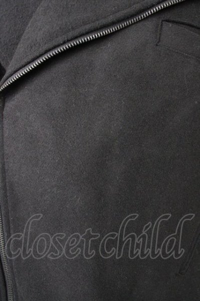 画像9: unrelaxing / オーバーサイズメルトンダブルライダース F ブラック T-25-01-30-013-un-ou-YM-ZT-M104 (9)