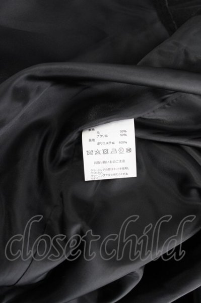 画像10: unrelaxing / オーバーサイズメルトンダブルライダース F ブラック T-25-01-30-013-un-ou-YM-ZT-M104 (10)