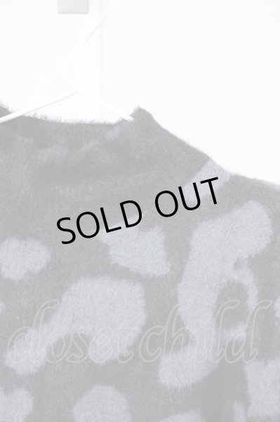 画像3: GOSTAR DE FUGA / ヒョウ柄フェザーヤーンプルオーバーニット 46 ブラック T-25-01-30-002-GO-to-YM-ZT291 (3)