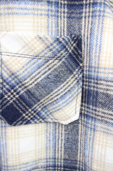 画像4: GOSTAR DE FUGA / ウールチェックドロップショルダージャケット F ブルー T-25-01-30-003-GO-ja-YM-ZT291 (4)