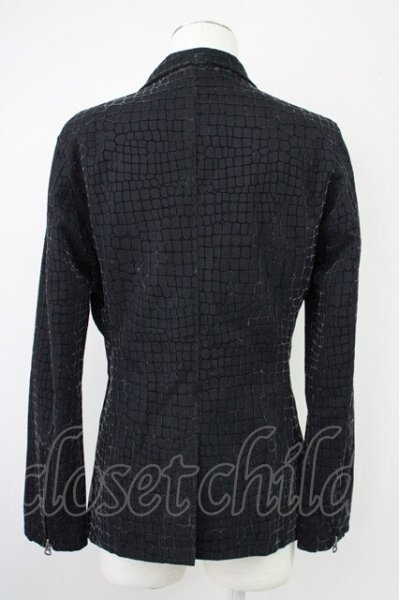 画像2: TORNADO MART / ライトメルトンアニマルフロッキージャケット M ブラック T-25-01-30-004-TO-ja-YM-ZT-M117 (2)