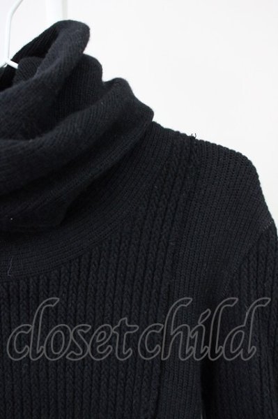 画像3: A.F ARTEFACT / トップス.FEMME FRINGE HIGH NECK KNIT TOPS 2 ブラック T-25-01-30-001-A.-to-YM-ZT291 (3)