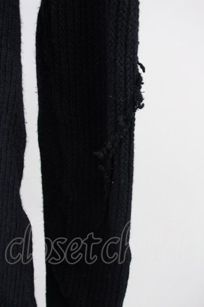 画像4: A.F ARTEFACT / トップス.FEMME FRINGE HIGH NECK KNIT TOPS 2 ブラック T-25-01-30-001-A.-to-YM-ZT291 (4)