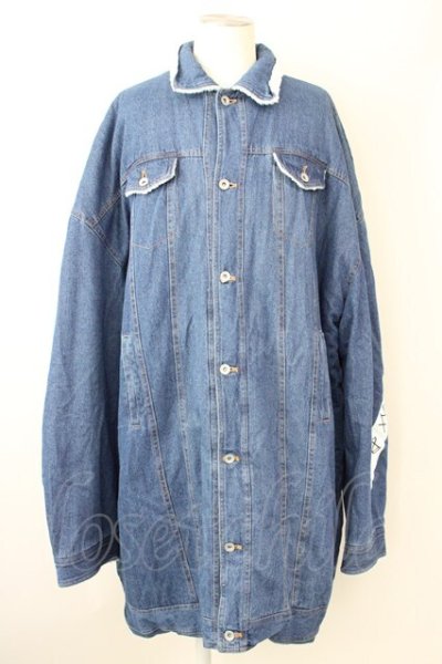 画像1: rovtski / DENIM BOA オーバーサイズLONG Gジャン F インディゴ T-25-01-30-006-ro-ou-YM-ZT-M117