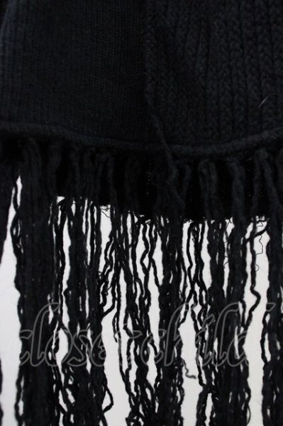 画像6: A.F ARTEFACT / トップス.FEMME FRINGE HIGH NECK KNIT TOPS 2 ブラック T-25-01-30-001-A.-to-YM-ZT291 (6)