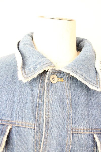 画像4: AFYF(rovtski) / DENIM BOA　オーバーサイズLONG Gジャン F インディゴ T-25-01-30-008-0-ou-YM-ZT-M103 (4)