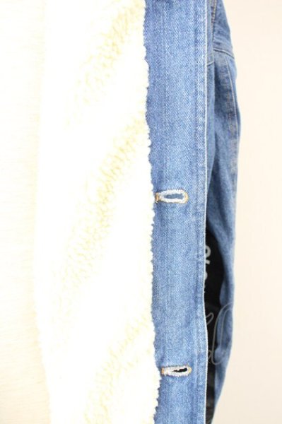 画像10: AFYF(rovtski) / DENIM BOA　オーバーサイズLONG Gジャン F インディゴ T-25-01-30-008-0-ou-YM-ZT-M103 (10)