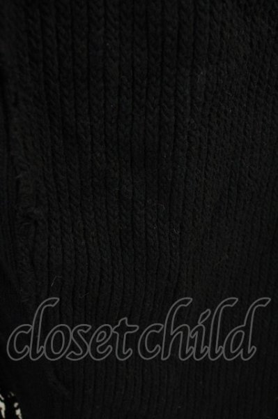 画像9: A.F ARTEFACT / トップス.FEMME FRINGE HIGH NECK KNIT TOPS 2 ブラック T-25-01-30-001-A.-to-YM-ZT291 (9)