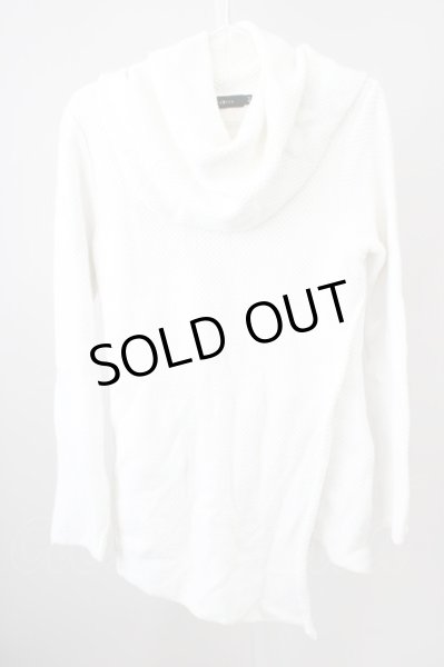 画像1: CIVARIZE / Cone オフタートルネックドレープニット 44 ホワイト T-25-02-05-001-CI-to-YM-ZT076 (1)