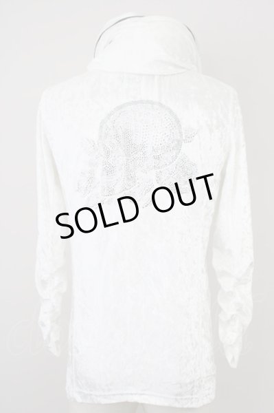 画像2: CIVARIZE / Aim3rdラインストーンベロア宇宙襟パーカー 46 ホワイト T-25-02-05-016-CI-to-YM-ZT (2)