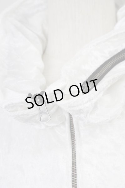 画像4: CIVARIZE / Aim3rdラインストーンベロア宇宙襟パーカー 46 ホワイト T-25-02-05-016-CI-to-YM-ZT (4)