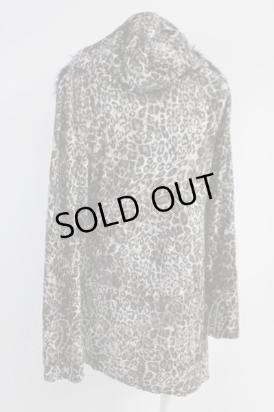 画像2: CIVARIZE / ファー付きベロアレオパードパーカー 46 ブラウン T-25-02-05-018-CI-to-YM-ZT (2)