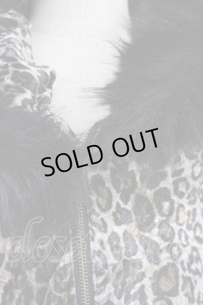 画像4: CIVARIZE / ファー付きベロアレオパードパーカー 46 ブラウン T-25-02-05-018-CI-to-YM-ZT (4)