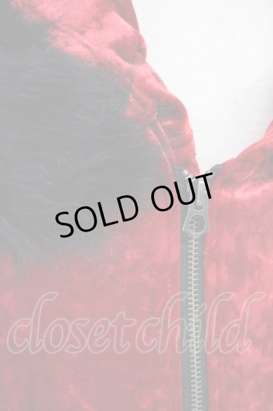 画像4: CIVARIZE / Bias ファー付クラッシュベロアフリンジパーカー 44 レッド T-25-02-05-019-CI-to-YM-ZT (4)