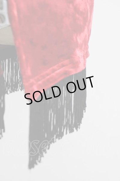 画像6: CIVARIZE / Bias ファー付クラッシュベロアフリンジパーカー 44 レッド T-25-02-05-019-CI-to-YM-ZT (6)