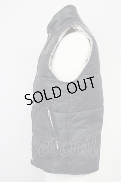 画像3: VANQUISH / ラムレザー切替中綿ナイロンベスト M ブラック T-25-02-05-020-VA-ja-YM-ZT-M109 (3)