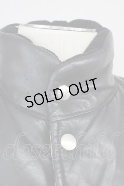 画像4: VANQUISH / ラムレザー切替中綿ナイロンベスト M ブラック T-25-02-05-020-VA-ja-YM-ZT-M109 (4)