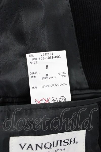 画像8: VANQUISH / コーデュロイノッチドラペルテーラードジャケット M ブラック T-25-02-05-021-VA-ja-YM-ZT091 (8)