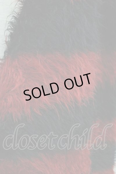 画像5: CIVARIZE / フェザーヤーンボーダーマフラー  ブラックｘレッド T-25-02-05-023-CI-za-YM-ZT (5)