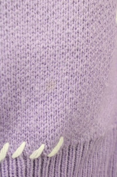 画像7: PSYCHO NATION / ハンドステッチボーンクルーニット F ラベンダー T-25-02-05-003-0-to-YM-ZT076 (7)