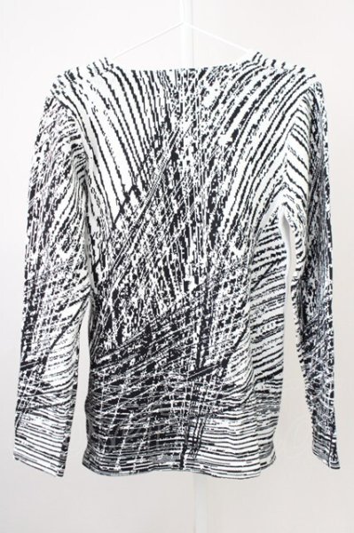 画像2: CIVARIZE / Dence 総柄プルオーバーニット 44 ブラックxホワイト T-25-02-05-004-CI-to-YM-ZT076 (2)