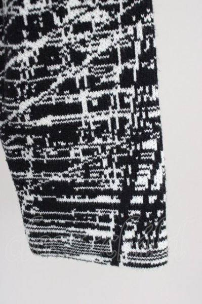 画像4: CIVARIZE / Dence 総柄プルオーバーニット 44 ブラックxホワイト T-25-02-05-004-CI-to-YM-ZT076 (4)