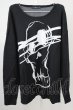 画像1: CIVARIZE / Mute スカルダブルジャガード 46 ブラック T-25-02-05-007-CI-to-YM-ZT075 (1)