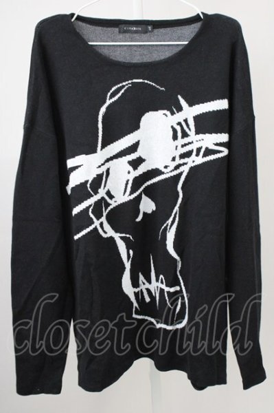 画像1: CIVARIZE / Mute スカルダブルジャガード 46 ブラック T-25-02-05-007-CI-to-YM-ZT075 (1)