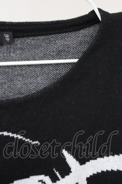 画像3: CIVARIZE / Mute スカルダブルジャガード 46 ブラック T-25-02-05-007-CI-to-YM-ZT075 (3)