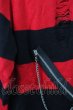 画像5: CIVARIZE / パッチ付きクラッシュボーダーニット 44 レッドｘブラック T-25-02-05-009-CI-to-YM-ZT (5)