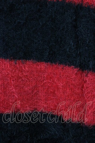 画像3: CIVARIZE / Followフェザーヤーンニットプルオーバー 46 ブラックｘレッド T-25-02-05-010-CI-to-YM-ZT090 (3)