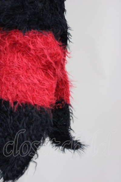 画像5: CIVARIZE / Followフェザーヤーンニットプルオーバー 46 ブラックｘレッド T-25-02-05-010-CI-to-YM-ZT090 (5)