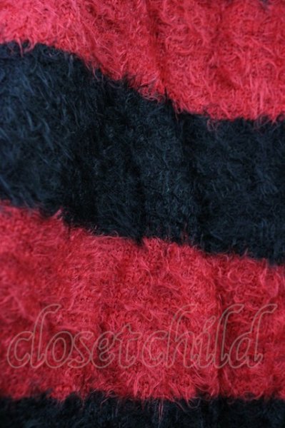 画像6: CIVARIZE / Followフェザーヤーンニットプルオーバー 46 ブラックｘレッド T-25-02-05-010-CI-to-YM-ZT090 (6)