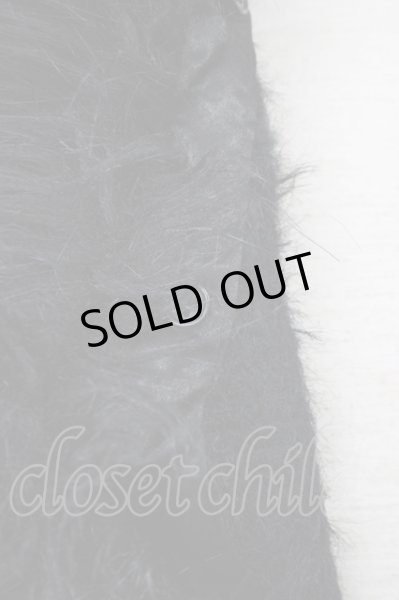 画像4: CIVARIZE / ファー付き接結ニットガウンカーディガン 44 ブラック T-25-02-05-014-CI-to-YM-ZT (4)