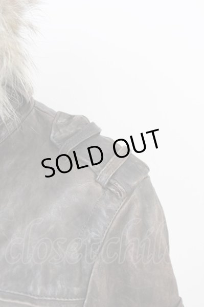 画像4: TORNADO MART / ラクーンファーレザーブルゾン M ブラウン T-25-02-07-006-TO-ou-YM-ZT (4)