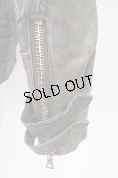 画像6: TORNADO MART / ラクーンファーレザーブルゾン M ブラウン T-25-02-07-006-TO-ou-YM-ZT (6)